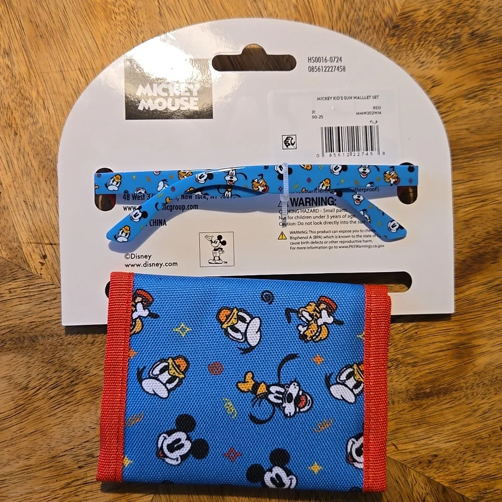 Kids Mickey Mouse Sunglasses And Wallet Set